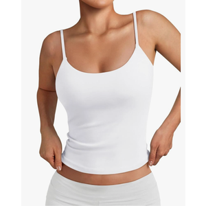 Trendy Queen Womens Spaghetti Strap Tank Top Summer Double Lined Workout Camisole Going Out Cute Tops Y2k Teen Girl Basic, Size L