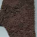 OLANLY Thick Toilet Rugs U-Shaped 24x20, Extra Soft Absorbent Chenille Striped Contour Bathroom Rugs for Toilet, Dry Quickly, Machine Washable, Non-Slip Bath Mat, Brown