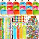 244 Pcs Back to School Stationery Set, First Day of School Gift Pencil Box Eraser Stickers Classroom Gifts Students Party Exchange Gifts Back to School Supplies