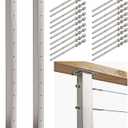 36" 2 Pack Stainless Steel Cable Railing Post 2"2" with 1/8 Cable Railing Kit, Level drilled (2, 36 Inch) (Silver)