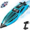 VOLANTEXRC Brushless RC Boats for Adults, 30+MPH Fast Remote Control Boat with 2 Rechargeable Batteries for Lakes, 30+ Mins Full Proportional Boat High Speed RC Boat for Adults (79705)