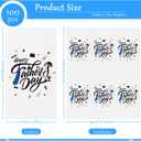 Teling 100 Pieces Happy Fathers Day Napkins 3 Ply Disposable Paper Blue Tie Cocktail Napkins Father's Day Gifts Dad Paper Towels Decoration for Father's Party Supplies(Cool Style)