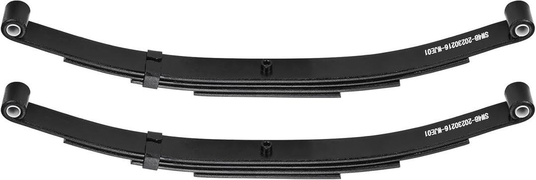 4 Leaf 1750lb Capacity Double Eye Spring for 3500lb Trailer Axle, 25-1/4" Length, 1.75" Width, 3" Free Open; Replaces for SW4B, 2 PCS