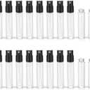 Mini Refillable Bottle Cologne Sample Pocket Small Empty Glass Spray Bottles Travel Size Atomizer Vintage Perfume Bottle (50Pack-1.5ML)