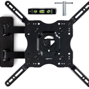 Amazon Basics Full Motion Articulating TV Wall Mount, with Swivel and Tilt, for 26" to 55" TVs and Flat Panels up to 80 Lbs, VESA Compatible, Black