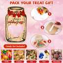 2 x Valentines Day Cards for Kids - 60 Pack Mason Jar Candy Jar Valentines Cards with 6 Unique Designs, Valentine Exchange Cards for School Classroom Party Favors (Candy Not Included)