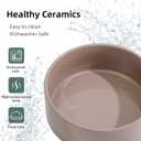 Havniva Ceramic 8.2inch Dog Bowl for Large-Breed Dogs, Anti-Slip and Weighted Pet Food and Water Bowl (Single Bowl - Brown Coffee)