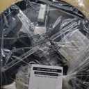 KoKo&Yukina 12-Light Black Mid Century Modern Chandelier for Living Room Staircase Chandelier for Entryway Globe Milky White Glass Pendant Light High Ceiling Chandeliers Foyer (Bulb & Remote Incl.)