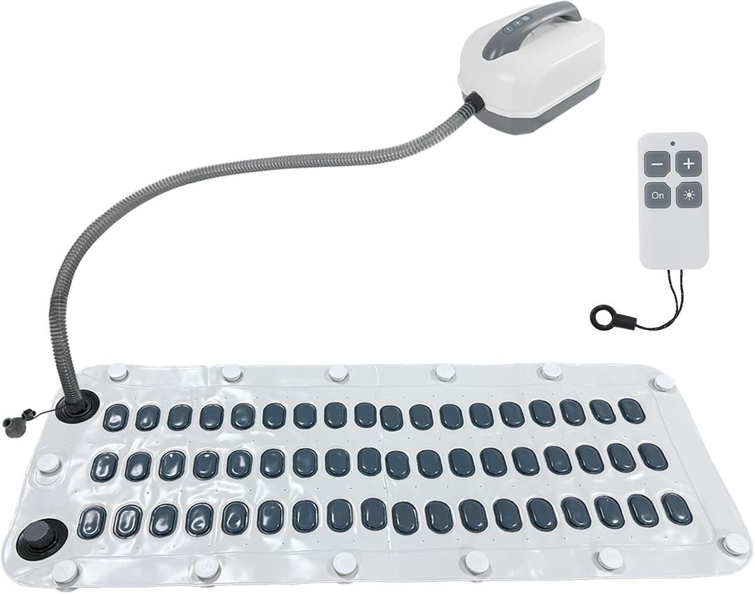 AQQHSAIN Bubble Bath Mat Electric Portable Spa Bathtub Non-Slip Mat Waterproof Full Body Massager with Suction Cup Bottom Adjustable Bubble Bath Thermal Massager Machine