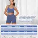 Striped Biker Shorts for Women 4" Seamless Stretchy High-Waisted Ribbed Workout Bottoms No Front for Yoga (L)