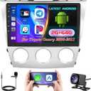 Hikity 2+64GB Android 13 Car Stereo for Toyota Camry 2006-2011 with Wireless Carplay Android Auto, 10.1 Inch Touchscreen GPS WiFi Bluetooth FM RDS SWC MIC Backup Camera