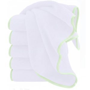 Cosy Family 6 Pack Ultra Soft Microfiber Absorbent Hand Towel, Silk Hemming Towels for Bathroom - Quick Drying - Perfect for Bath, Fitness, Gym, Shower, Hotel, and Spa - 16x28 Inch, White