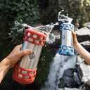 REUZBL Silicone Boot Sleeve Protector with Handle  Compatible with Hydro Flask 40oz, 32oz, 24oz, 21oz  Protective Bottle Bumper for Stainless Steel Water Bottles (White)