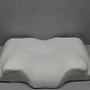 Osteo Cervical Pillow for Neck Pain Relief, Hollow Design Odorless Memory Foam Pillows with Cooling Case, Adjustable Orthopedic Bed Pillow for Sleeping, Support for Side Back Sleepers (Standard High(24.5*16.5*5.2/4.1 inches), White)