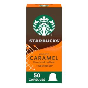 Starbucks by Nespresso Original Line Caramel Flavored Coffee, 50-count Espresso Pods (EXP 07/05/26)