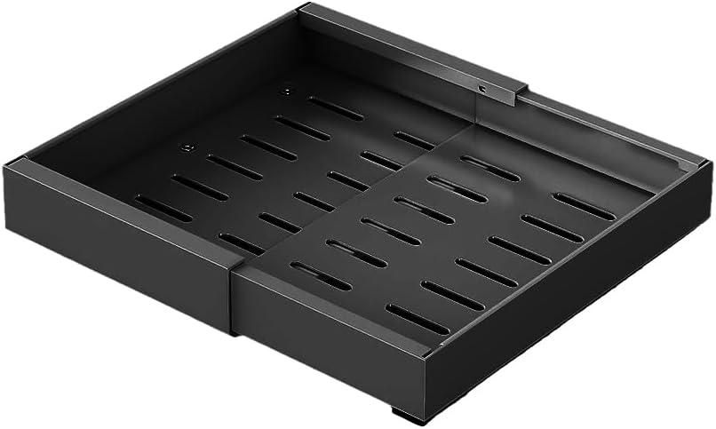 GarveeHome Expandable Pull Out Cabinet Organizer, Pull Out Drawers Heavy Duty Slide Out Shelves Storage for for Kitchen Pantry Bathroom (3 rails large -46-68cm, black)