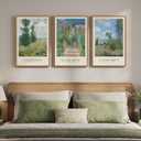 3 Piece Framed Claude Monet Landscape Wall Art for Living Room, 16x24 Inch, 16"W x 24"Hx3Pcs
