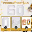 60 Set Cardboard Number for Charcuterie 10.2'' Fillable Tray Charcuterie Paper Box for 60th Birthday Anniversary Party Decorations Chocolate Candy Cupcake Container