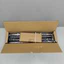 Curtain Rods for Windows 48 to 84 Inch(4-7 Feet),Black 1'' Diameter Drapery Rods with End Cap Style Design,Modern Adjustable Heavy Duty Curtain Rod,Size:36''-88''
