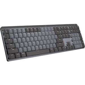 Logitech MX Mechanical Wireless Illuminated Performance Keyboard, Tactile Quiet Switches, Backlit Keys, Bluetooth, USB-C, macOS, Windows, Linux, iOS, Android, Metal, Graphite
