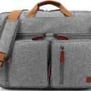 CoolBELL Convertible Backpack Messenger Shoulder bag Laptop Case Handbag Business Briefcase Multi-functional Travel Rucksack Fits 17.3 Inch Laptop For Men/Women (Grey)