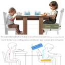 Eiury Toddler Booster Seat Dining Table Kitchen Chair, Waterproof Anti-Scratch PU Cushion, Non-Slip Bottom, Adjustable Buckle Straps, Easy Clean Portable Seat Cushion (Green)