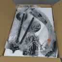 9-Light Black Chandelier for Entryway, Modern Farmhouse Dining Room Light Fixture, Industrial Candle Pendant Light for Foyer Stairway Living Room