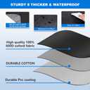 Windshield Cover for Ice and Snow,New Upgraded Heavy Duty Windshield Snow Cover,Extra Large Size (75"x45"),Windproof Winter Frost and Deicing Awning Suitable Fzor Cars, Trucks, SUVs (Black grey)