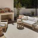 Loloi Amber Lewis Malibu Collection MAB-04 Beige/Dove 2'-3" x 7'-7" Runner Rug