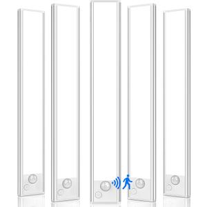 5-Pack 12in Under Cabinet Lighting, Upgraded 2500mAh Rechargeable Under Cabinet Lights Wireless, LED Motion Sensor Light Indoor Closet Lights Under-Counter Light Fixtures for Kitchen, Hallway