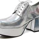 Ellie Shoes Men's Platform, Silver, X-Large