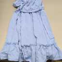 Newffr Girl's Halter Neck Sleeveless Summer Dress Tie Waist A-line Sundress Mini Swing Pleated Dress for Girls 4-14 Years, Size 140