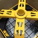 DEWALT Heavy Duty Adjustable Rolling Shop Stool, 360-degree Swivel Industrial Garage Stool with Padded Seat, Storage Shelf, Removable Wheels (Yellow and Black)