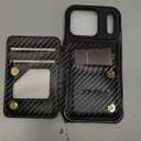 Vinich for iPhone 17 Pro Wallet Case with Card Holder, RFID Blocking Credit Slots Kickstand Shockproof Phone Cover Fit for iPhone 17 Pro 6.3" Carbon Black