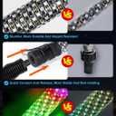 2 Pack 2FT Fat Whip Lights, LED Whip Lights with App & Remote Control, Spiral RGB Chasing Lighted Antenna Whips with Rocker Switch, Music Whip Light for SXS UTV ATV RZRCan-Am X3 Off-Road