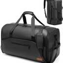 Garment Duffle Bags for Travel,Moulyan Convertible Garment Bag with Shoe Compartment,3 in 1 Waterproof Travel Suit Bag with Shoulder Strap for Men Women (Black)