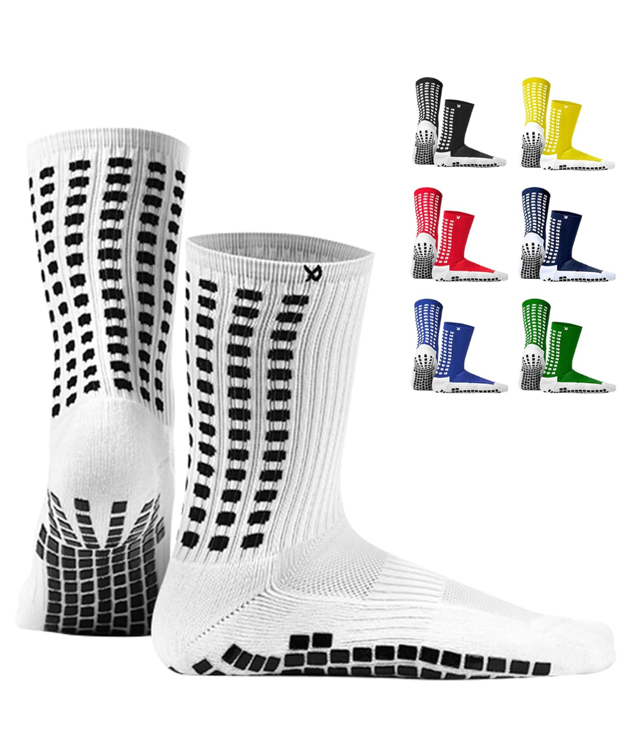 Lux Dual Grip Socks - Soccer Grip Socks for Men and Women. GripArray Performance & Comfort