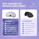 Infinite Aura Sleep Mask 3D Contoured Eye Mask for Sleeping, Adjustable Strap, Memory Foam, Lightweight & Breathable Blindfold for Travel, Naps, Meditation