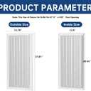 Return Air Grille Fits 14'' x 30'' or 30'' x 14''Duct Opening Aluminum Eggcrate Return Grille Cover Rust Proof Vent Duct Cover Grille for Wall &Ceiling |Outer Dimensions: 15.79'' X 31.81'' |