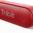 Tribit Bluetooth Speaker XSound Go, 16W Loud Sound & Deeper Bass, 24H Playtime, IPX7 Waterproof, Bluetooth 5.3 TWS Pairing Portable Wireless Speaker for Home, Outdoor (Red)
