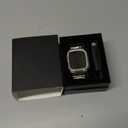 BAITEYOU Stainless Steel Watch Band with Case Compatible with Apple Watch Series 9 8 7 45mm, Rugged Strap with Metal Protective Bumper Cover for iWatch Bands Men (Titanium Color)