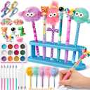 SNLN 50+ Accessories DIY Pen Making Kit, Pen Creator Studio, Making 12 Plush & Sparkly Pens, Creative Arts and Crafts for Kids Ages 5 6 7 8 Birthday Gifts for Kids Tweens Girls 9 10 11 12 Years