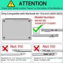 AKIT Compatible with MacBook Air 13 inch Case M5 2026 2025-2022 M4 M3 M2 A3449 A3240 A3113 A2681, Pattern Hard Shell Laptop Case+Screen Protector+Keyboard Cover for MacBook Air 13.6 inch, SumPink