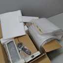 Cinkeda 27" Tall Vintage Table Lamp Set of 2 with USB C+A & Outlet,Nightstand Lamp for Living Room,Bedside Lamps with Frosted Glass Night Light for Bedroom Entryway,White