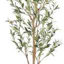 Faux Olive Tree 7ftOlive Trees Artificial Indoor with Natural Wood Trunk and Realistic Leaves and Fruits. 7 Feet(84in) Fake Olive Tree for Home House Office Dcor.