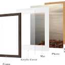 eletecpro 12x12 Picture Frames Set of 9 with Mat for 8x8 Photos or without Mat for 12x12, Square Gallery Wall Decor Collage for Picture Display, Walnut Brown Frame Set for Wall Hanging