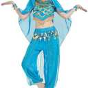 Astage Lady Belly Dancer Costume Halloweem Performance Wear All Sets, L/XL