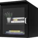 Ilyapa Outdoor Library Book Box - Free Literature Exchange Kit for Outside - Black Powder Coated Steel - with Easy 4x4 Post Mount - 16x14x17 Inch