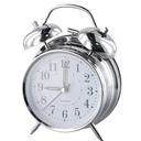 for TRADITIONAL Double Bell Alarm Clock, Luminous Hands And Hour Dots, Metal Case With Chrome Finish Alarm Clock 
