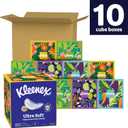 Kleenex Ultra Soft Facial Tissues, 10 Cube Boxes, 80 Tissues per Box